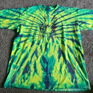 Vintage All Sport Tie Dye New Orleans We Be Jammin' Graphic T-Shirt Size XL‎
